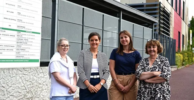photo  la nouvelle équipe du collège sévigné de flers avec, de gauche à droite : dominique aubertin, secrétaire générale, anne-cécile kaemmerlen, principale, léa loosdregt, cpe et catherine péden, principale adjointe.  &copy;  ouest-france 