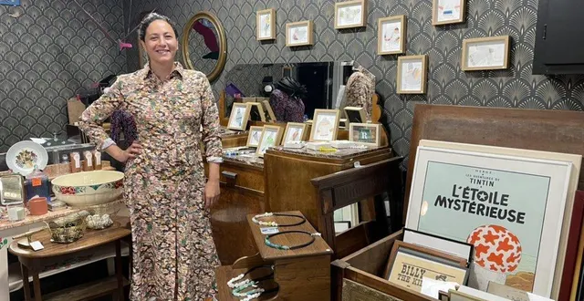 photo  lola expose les œuvres de julia robert dans sa boutique à la chartre/loir jusqu’au 31 août.  &copy;  le maine libre 