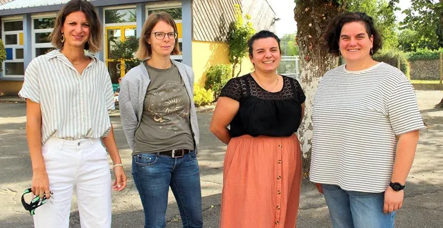 photo  lise néron, à gauche et une partie de l’équipe enseignante composée d’ophélie bourgoin, de sophie lequeue, d’amandine coasne, d’anne lecornué, d’anne lise maudelonde, gwénaëlle mélando, assurent les compléments d’heures.  &copy;  le maine libre 