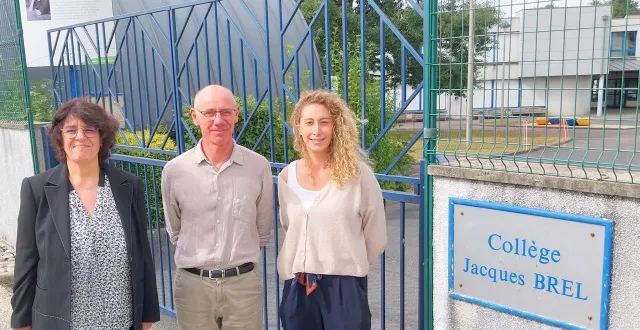 photo  ana campos, principale adjointe ; loïc vavasseur, principal et anaïs tanguy, conseillère principale d’éducation.  &copy;  ouest-france 