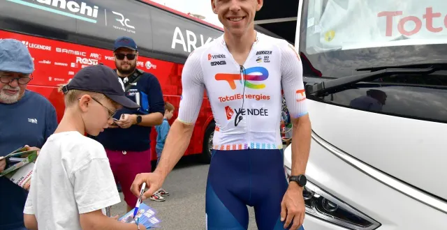 photo  samuel leroux, ici au départ du tpc 2025 à sauzé-entre-bois (deux-sèvres), a su préserver l’essentiel, ce vendredi 29 août 2025.  &copy;  co - marie delage 