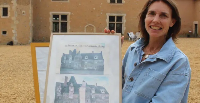 photo  caroline d’halluin présente une photo de la façade avant et après travaux.  &copy;  le maine libre 