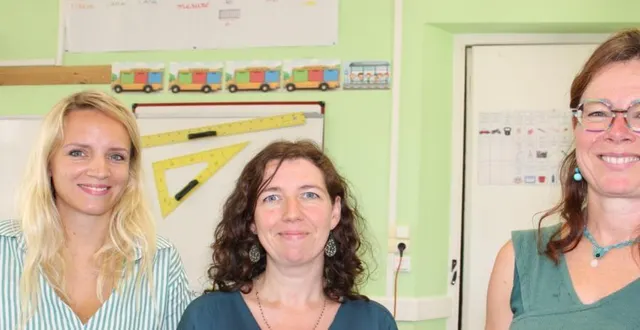 photo  de gauche à droite : aurélie guérin, chloë hellec et cécile gilles complètent l’équipe enseignante.  &copy;  ouest-france 