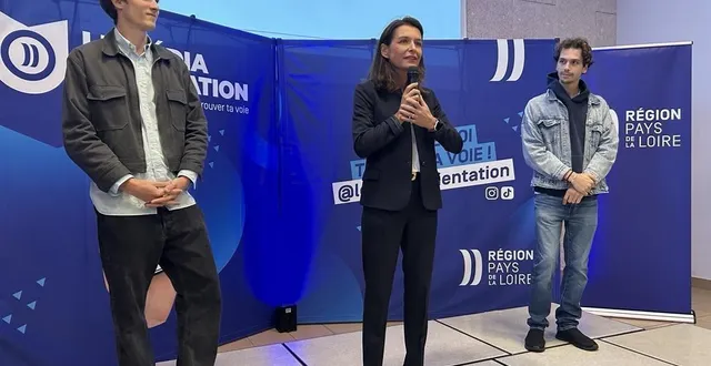 photo  la présidente de la région pays de la loire, christelle morançais, a présenté « le média orientation », nouvel outil sur les réseaux sociaux à destination des lycéens.  &copy;  le maine libre 