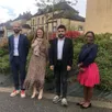 photo  de gauche à droite : jean christophe goutal, principal, céline lenoble cpe, simon jaraie principal-adjoint, qui vient de bernay, et constance mbarga secrétaire générale. 