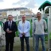 photo  dans lacour de l’école molière, pascal guibout (à gauche), adjoint au maire, christophe rouillon, maire, kurt kunde, conseiller, et gilles peguillan, responsable du service éducation ont fait le point sur la rentrée. 