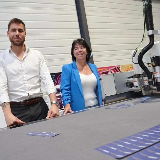 photo alexandre leroy, directeur général, et nathalie maindrou, présidente et fondatrice de loire impression.  ©  co