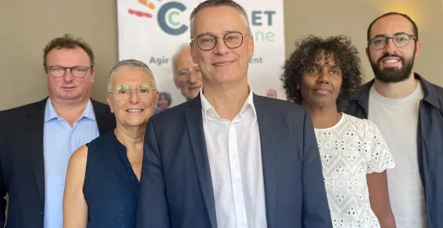 photo  cholet, le 3 septembre 2025. la liste de gauche cholet citoyenne lance officiellement sa campagne pour les élections municipales 2026 avec, à sa tête, franck loiseau.  &copy;  co - lucas rojouan 