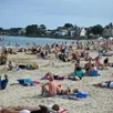 photo  sur la plage du pouliguen, en baie de la baule. 