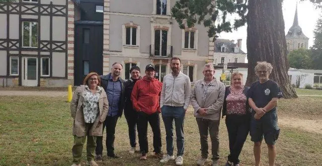 photo  les bénévoles de l’association belle vie en layon, avec de gauche à droite : sylvie blochas, guillaume rovet, isabelle et philippe mailler, francisco costa, thierry dénimal, cécile roudaut et christian blochas.  &copy;  co 