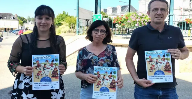 photo  de gauche à droite : leslie termeau du service communication, isabelle levrard, secrétaire, et martial meaude, adjoint au maire.  &copy;  ouest-france. 