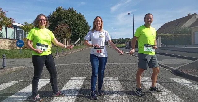photo  tel les beatles sur les passages protégés de leur album « abbey road », le bureau de l’asl présente la course.  &copy;  ouest-france 