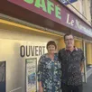 photo  catherine harang et dominique leroux tiennent le bar le normandie. 