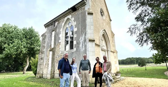 photo  la façade principale de la chapelle saint-hubert a été restaurée en 2023. reste à traiter les façades nord et sud, le chevet puis les verrières.  &copy;  le maine libre 
