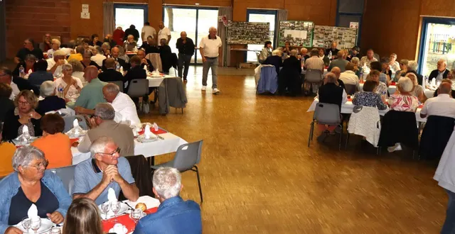 photo  ils étaient 123 convives à participer à cet anniversaire, sur les 140 adhérents.  &copy;  le maine libre 