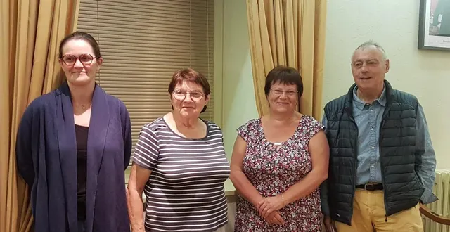 photo  claire besnier (à gauche) aux côtés d’annie nélet, marie-claire fouilleul et michel leroy, adjoints.  &copy;  le maine libre 