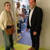 photo  la traditionnelle visite de rentrée dans les écoles pour le maire et son adjointe. 