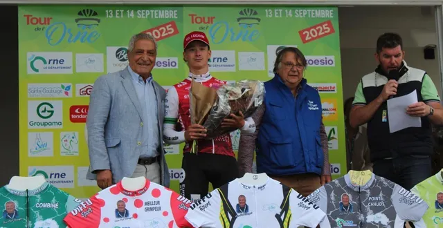 photo  le vainqueur d’étape, yann quetin, espère repartir avec la victoire finale au tour de l’orne, qui se termine dimanche 14 septembre 2025.  &copy;  ouest-france 