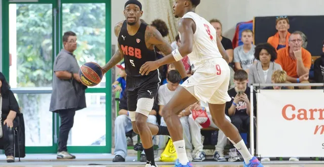 photo  malgré le match abouti de shannon bogue, le mans a montré trop de lacunes pour tenir le défi physique imposé par cholet basket.  &copy;  dominique breugnot. 