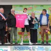 photo  yann quetin (vc lucéen) sur le podium, remporte le 9e tour de l’orne à vimoutiers. 