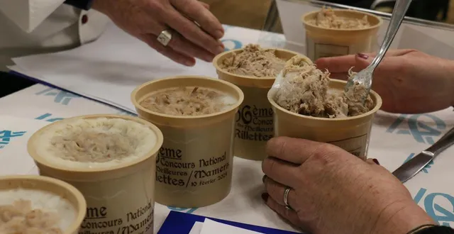 photo  la foire du mans organisait le traditionnel concours départemental des rillettes du mans.  &copy;  ouest-france 