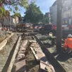 photo  un des chantiers des chronolignes, ici place de l’eperon au mans (sarthe). 