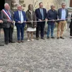 photo  les élus ont découpé le traditionnel ruban lors de l’inauguration de l’église notre-dame de courdemanche 