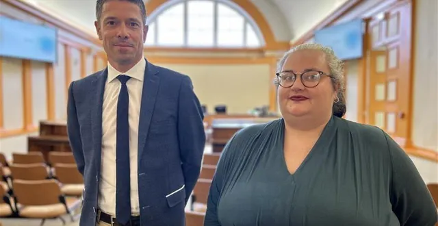 photo  yohan wolff, président du tribunal judiciaire d’alençon, et inès poirier attachée de justice au cabinet du procureur de la république.  &copy;  ouest-france 
