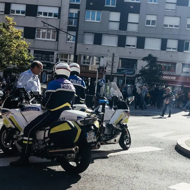 photo la police a encadré la manifestation.  ©  ouest-france