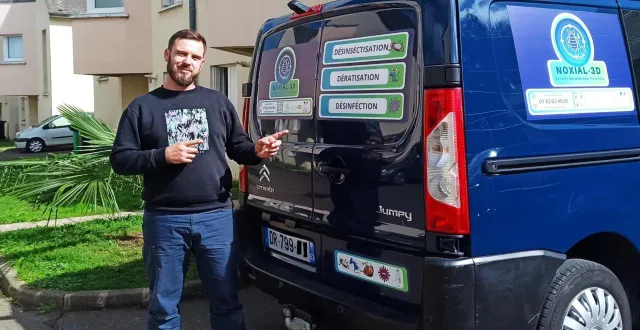 photo  avec son entreprise noxial 3d, sébastien esnault propose des prestations de désinfection et de nettoyage.  &copy;  ouest-france 