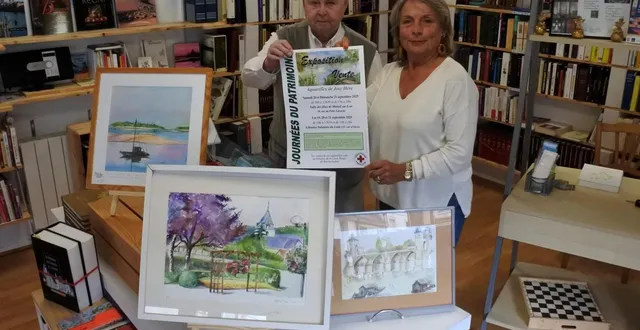 photo  les aquarelles seront exposées à la librairie, vendredi, samedi et dimanche, à la librairie solidaire, 25, rue d’orée au lude (sarthe) et à la salle des fêtes de mareil-sur-loir (sarthe).  &copy;  ouest-france 