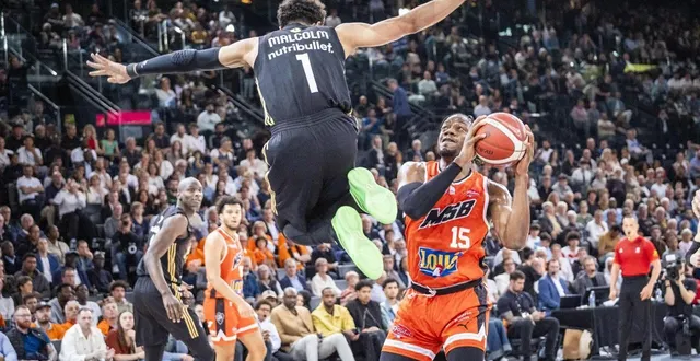 photo  le msb de wilfried yeguete avait affronté paris en finale de la coupe de france de basket lors de la saison 2024-2025.  &copy;  archives dominique breugnot, ouest-france 