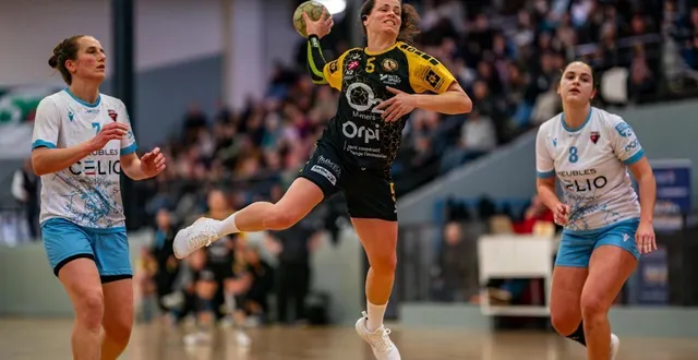 photo  sandy calippe et le hbc mamers ont réussi leur première à domicile, ce samedi 20 septembre 2025.  &copy;  archives, arnaud despelchain 