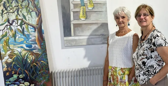 photo  chantal bineau et sophie devilliers à côté de deux de leurs créations.  &copy;  co 