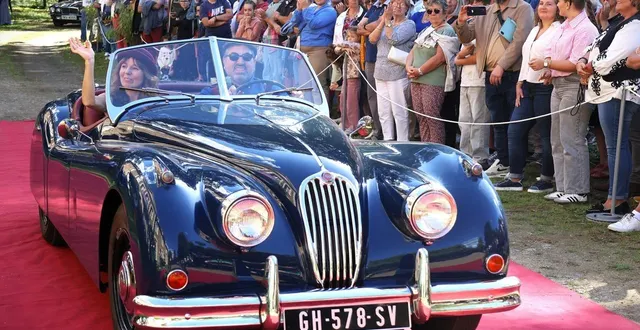 photo  cette jaguar « xk140 » a remporté le concours d’élégance du rétromobile day, dimanche 21 septembre 2025, à juigné-sur-sarthe.  &copy;  ouest-france 