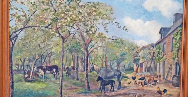 photo  la vache à gauche sur le tableau a été appelée la réfugiée.  &copy;  ouest-france 