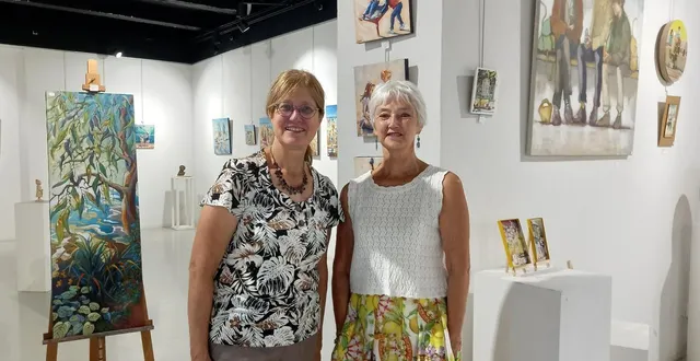 photo  les peintres sophie devilliers et chantal bineau exposent pour la première fois à l’espace artistique, dans le parc de pignerolle, à saint-barthélemy-d’anjou, jusqu’au dimanche 28 septembre.  &copy;  ouest-france 