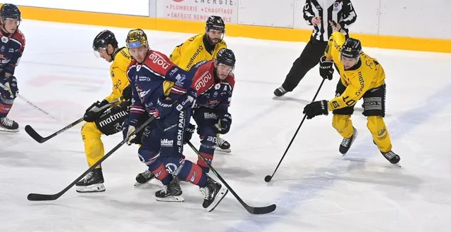 photo  les ducs d’angers ont décroché la victoire face à rouen (6-3), ce mardi 23 septembre 2025, à l’occasion de la 4e journée de la ligue magnus.  &copy;  sébastien aubinaud 