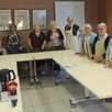 photo  le groupe de l’atelier nutrition, prêt pour les travaux de cuisine. 
