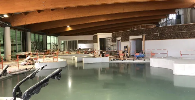 photo  le bassin ludique a été rempli d’eau pour tester son étanchéité.  &copy;  ouest-france 