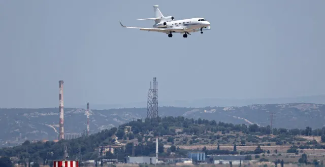 photo  l’avion de la ministre de la défense espagnole a été victime mercredi d’un brouillage gps en passant près de kaliningrad, une enclave russe au sein de l’union européenne, ce mercredi 24 septembre 2025. photo d’illustration.  &copy;  urbanandsport / nurphoto via afp 
