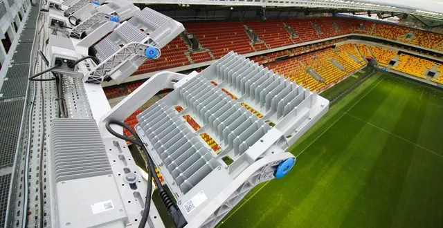 photo  le stade marie-marvingt, au mans (sarthe) est désormais équipe de 116 projecteurs dernière génération pour son éclairage.  &copy;  le mans stadium 