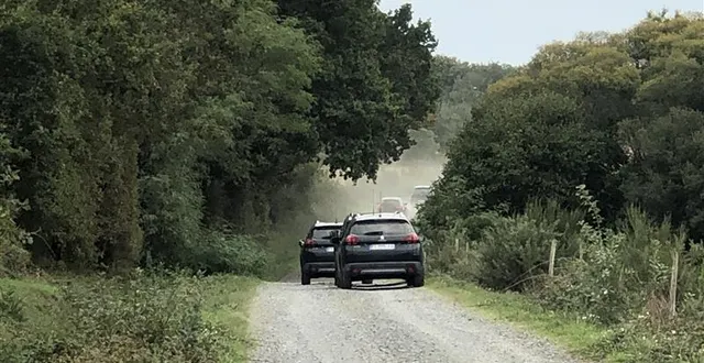 photo  la fuite du trentenaire s’est arrêtée à proximité de ce chemin communal à montbert, entre la route d’aigrefeuille et le lieu-dit la noë vallon.  &copy;  ouest-france 