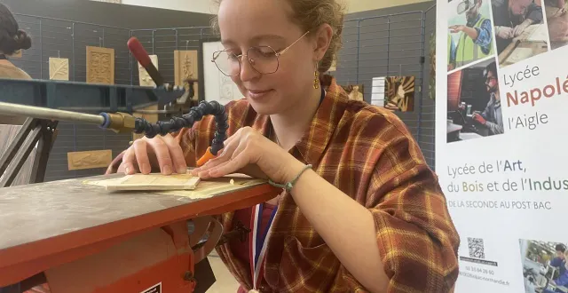 photo  représentante du lycée napoléon de l’aigle au salon des métiers d’artisanat d’art depuis quatre ans, héloïse mailloux a été récompensée de deux titres de meilleure apprentie de france.  &copy;  ouest-france 