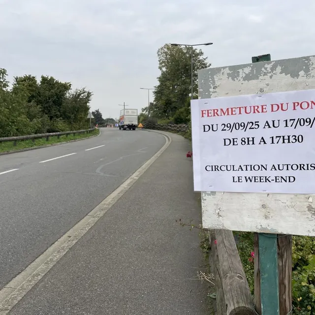 photo le pont de noyen-sur-sarthe va être fermé à la circulation à trois reprises avant la fin de l’année 2025.  ©  ouest-france