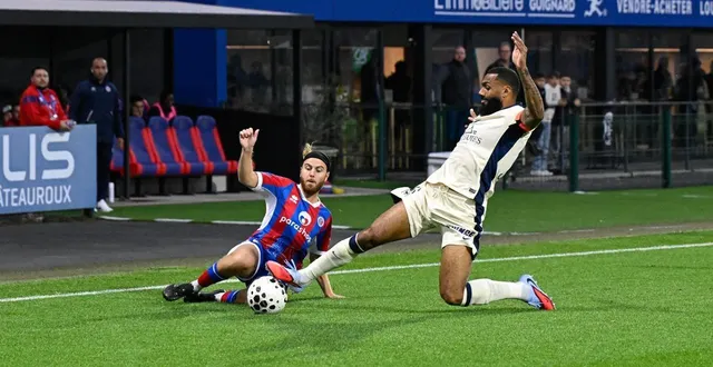 photo  yann m’vila et les caennais ont chuté pour la deuxième fois de la saison, vendredi 26 septembre 2025, à châteauroux.  &copy;  photopqr/la nouvelle republique/maxppp 