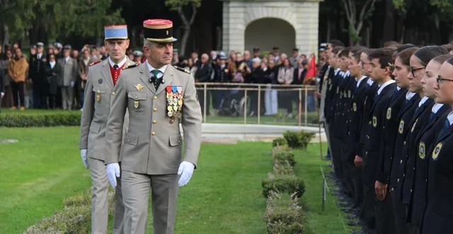 photo  ce samedi 27 septembre 2025, les 869 élèves du prytanée national militaire de la flèche (sarthe) ont été présentés au drapeau.  &copy;  ouest-france 
