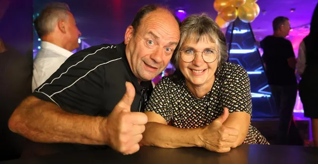 photo  pascal et véronique gentil se sont rencontrés au chris club, à avoise, en 1989. ils sont revenus pour les 45 ans de la discothèque, samedi 20 septembre 2025.  &copy;  ouest-france 