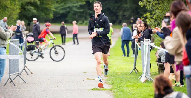 photo  nathan messager (évron) s’est imposé sur le trail du lac de sillé.  &copy;  dominique breugnot 