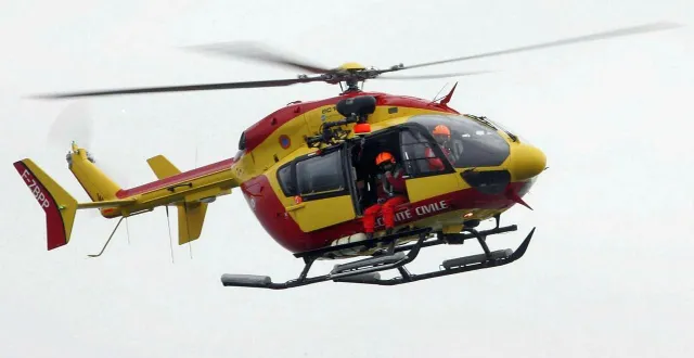 photo  deux des six blessés ont été héliportés vers le chu de caen. illustration  &copy;  archives ouest-france/ thierry creux 